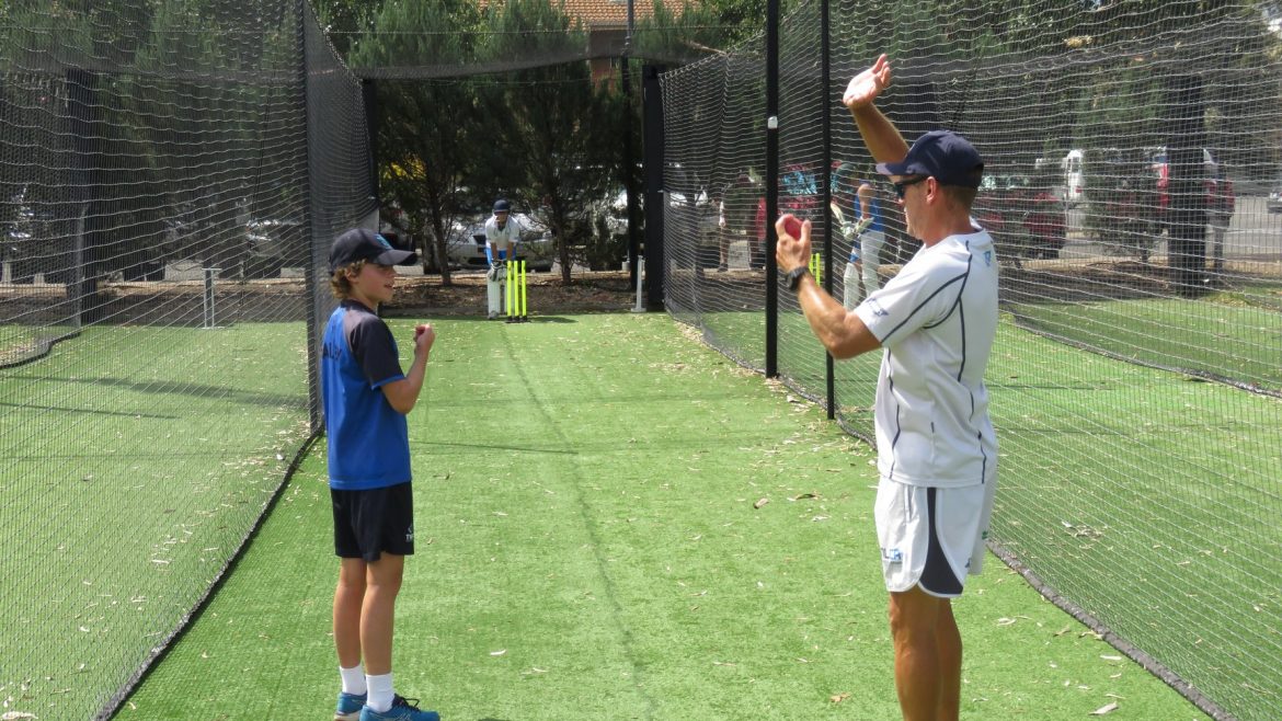 Bailey Doe from Westminster and Brad Young working one-on-one during the 2019 DLCA Schools Program